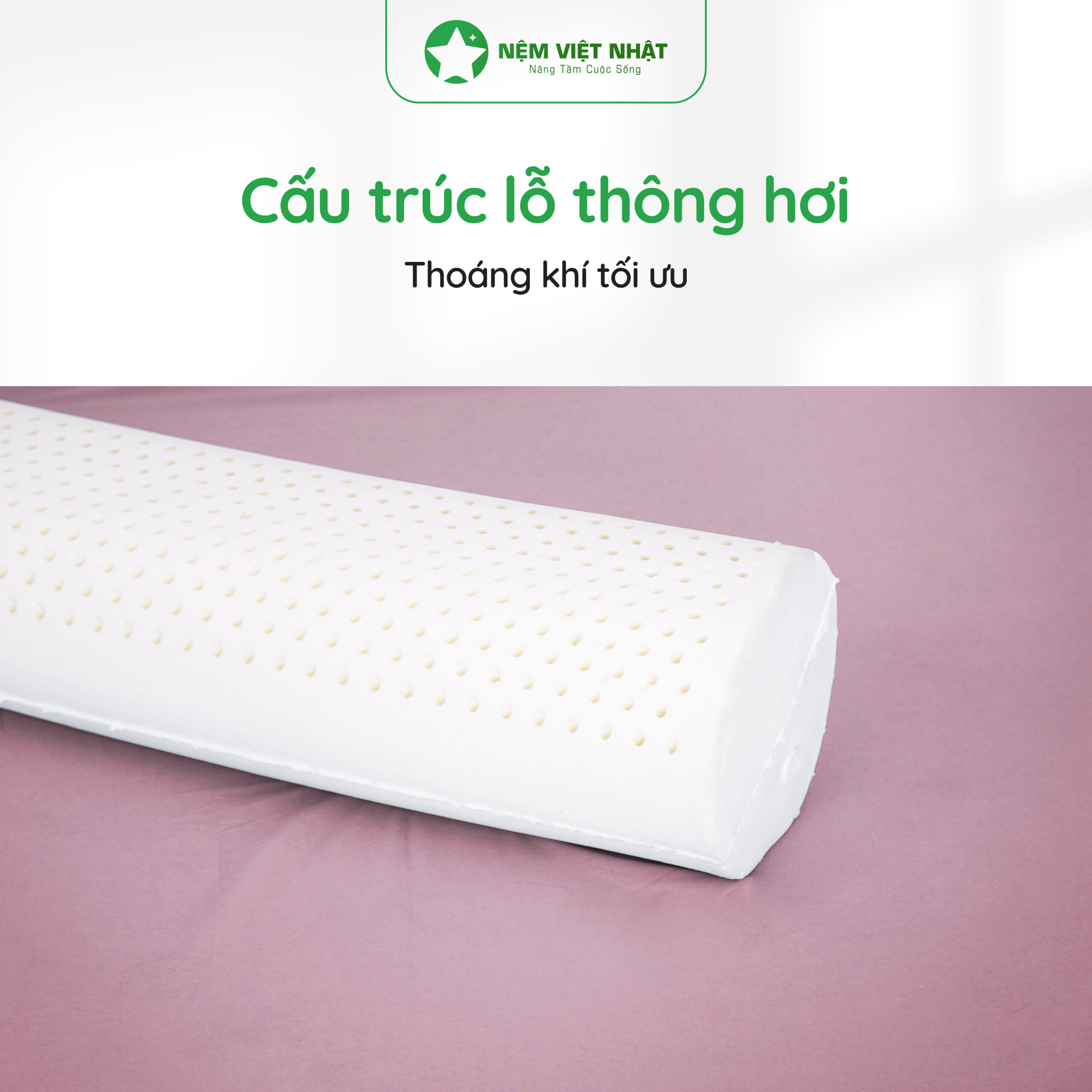 Gối Ôm Cao Su Việt Nhật – NEM VIET NHAT Goi om cao su 03