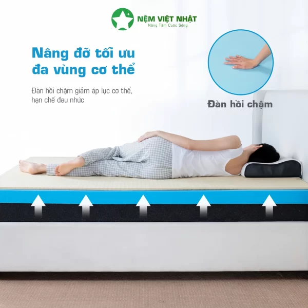 Nệm Foam Latex Việt Nhật Enzo- Gấp Đôi Êm Ái, Chuẩn Khách Sạn – ảnh 3