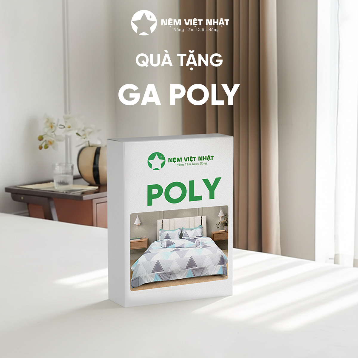 Nệm Foam Gấp 3 Việt Nhật Nano – Qua tang Ga Poly