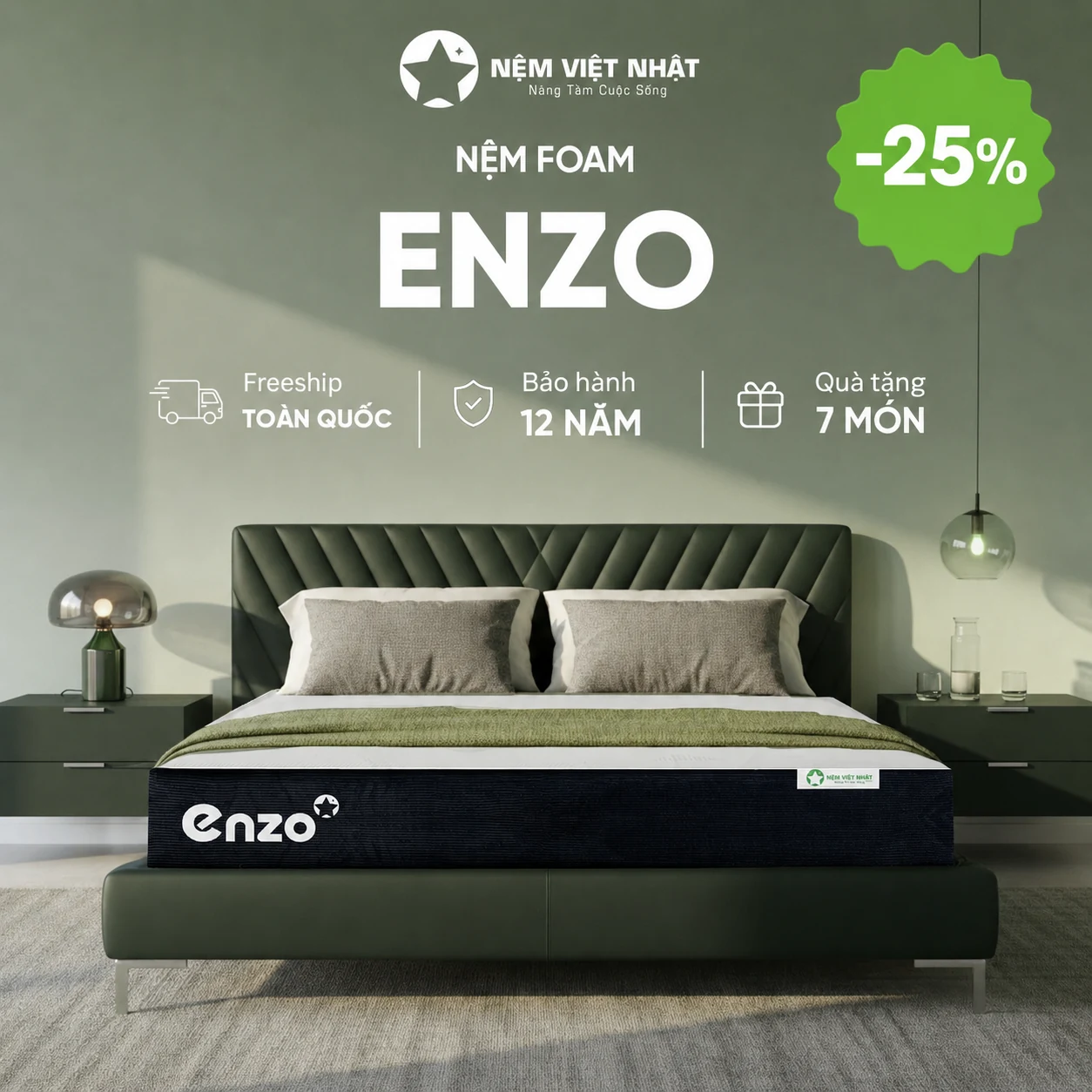 NỆM CAO SU THIÊN NHIÊN GIẢM ĐẾN 25% – enzo discount toi uu web