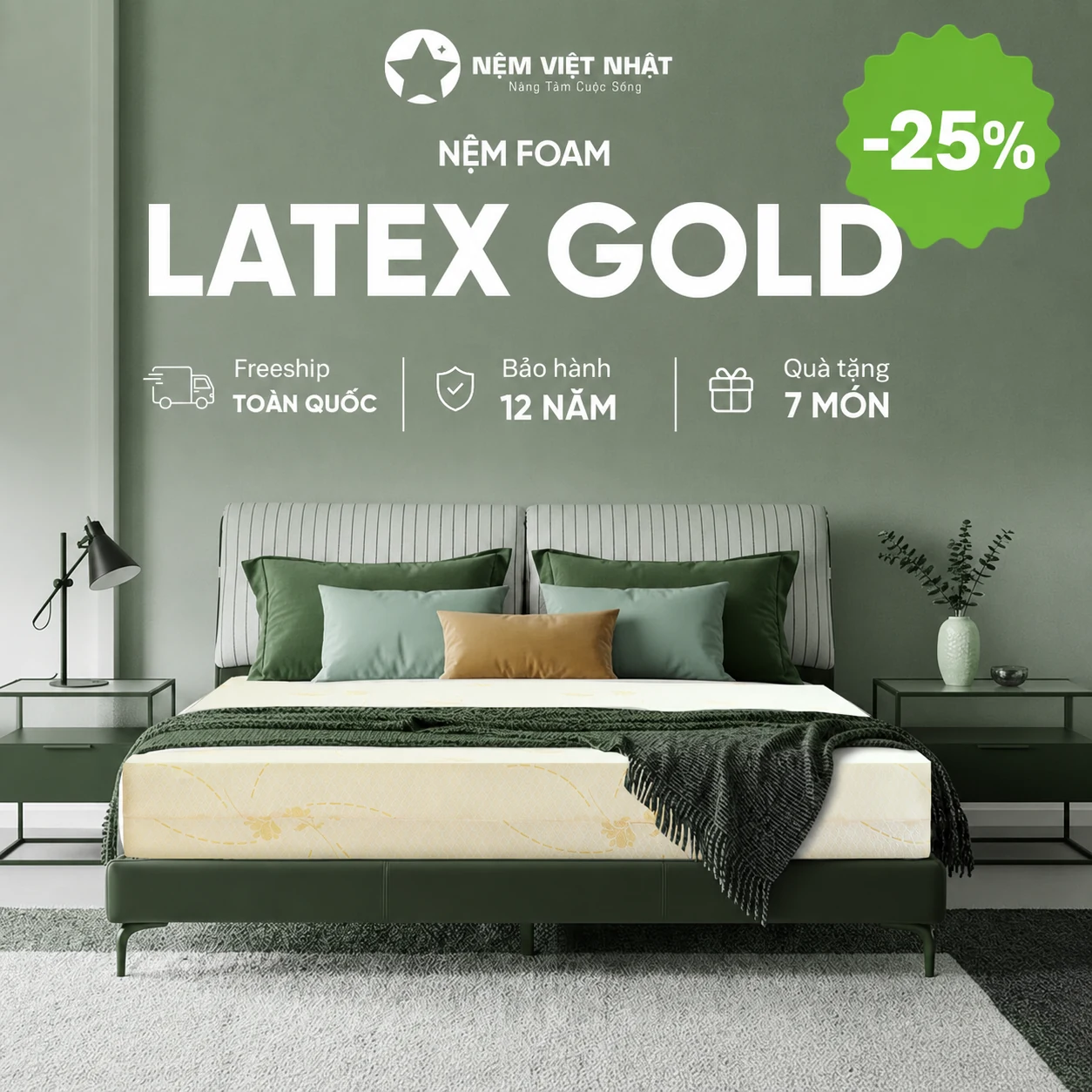 NỆM CAO SU THIÊN NHIÊN GIẢM ĐẾN 25% – latex gold discount toi uu web